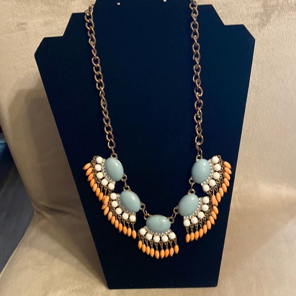Vintage Gold Tone Fringe Native Design Adjustable Necklace Boho Shabby Chic Bold - Picture 1 of 4